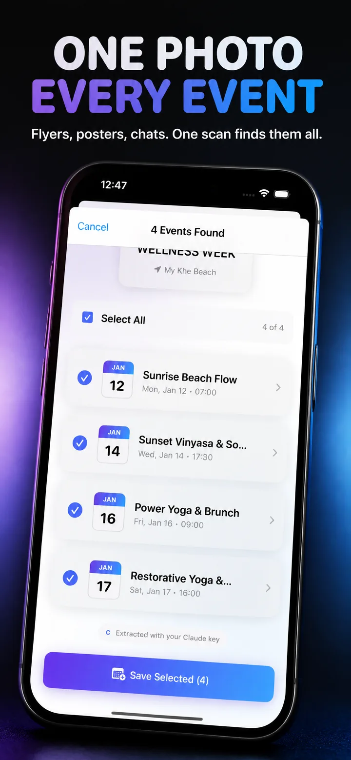Multiple events detected at once
