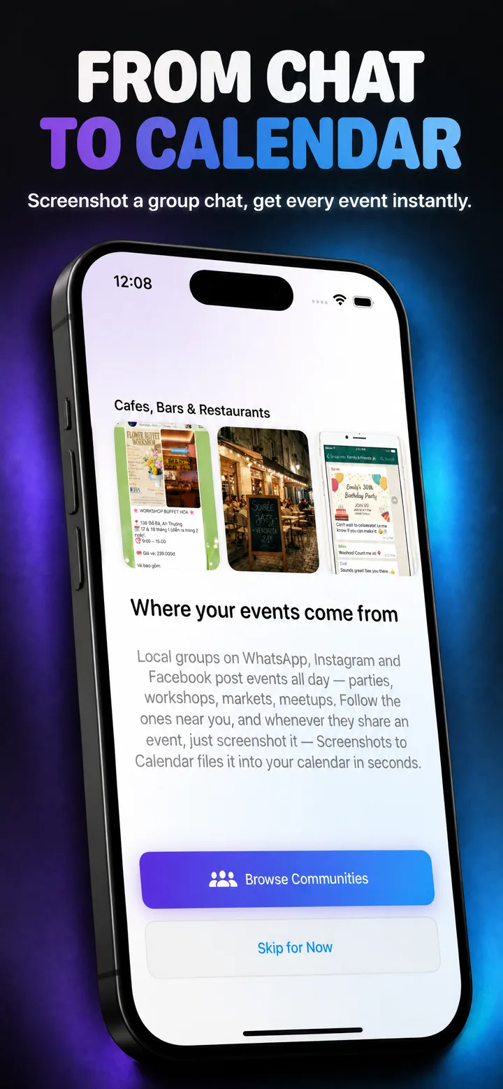 Works with posters, emails and flyers