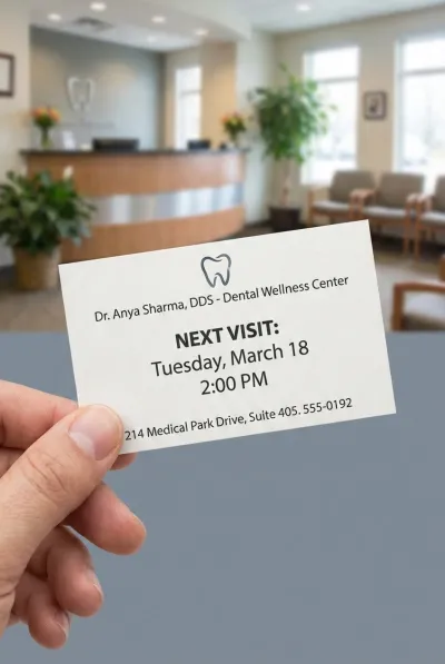 Dentist appointment card