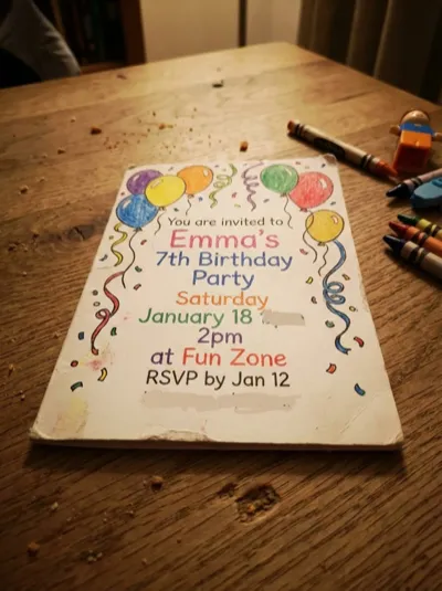 Kids birthday party invitation
