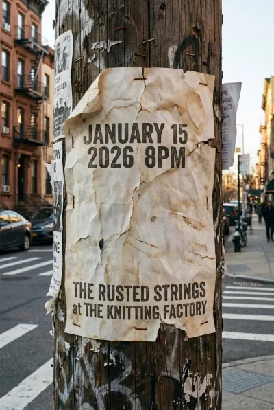 Concert poster in Brooklyn